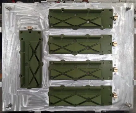 Multi-cavity mold plate for appliance drain pans